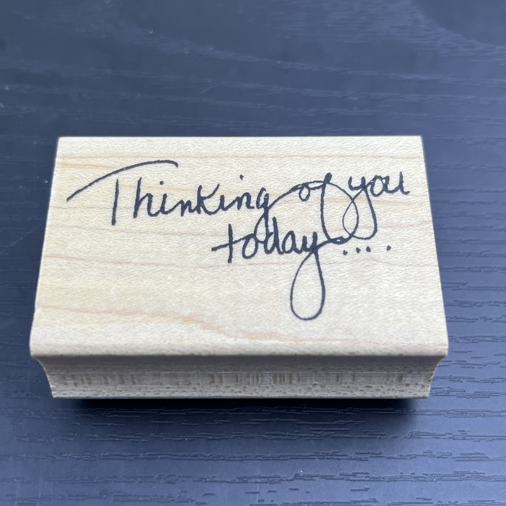 Thinking Of You Today Embossing Stamp Sentiment Craft Embosser Card Making